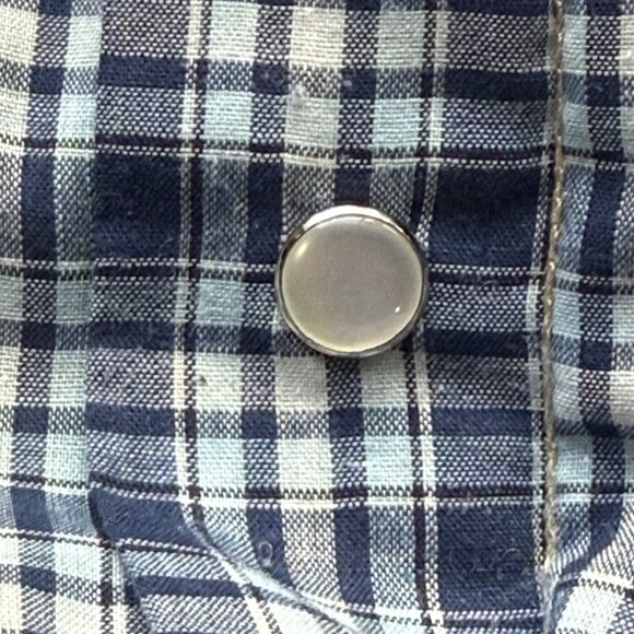 Norman Rockwell By Haband Mens XL Plaid Button-Up Western Short Sleeve Shirt - Picture 4 of 7